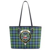 MacNeil of Barra Ancient Tartan Crest Leather Tote Bag